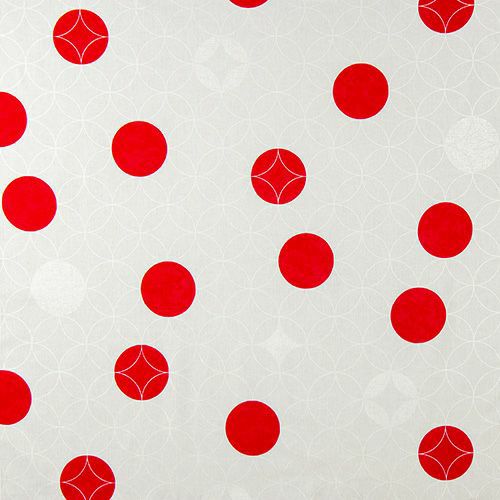 風呂敷 70cm 七宝 ベージュ(赤ドット)【限定数10】