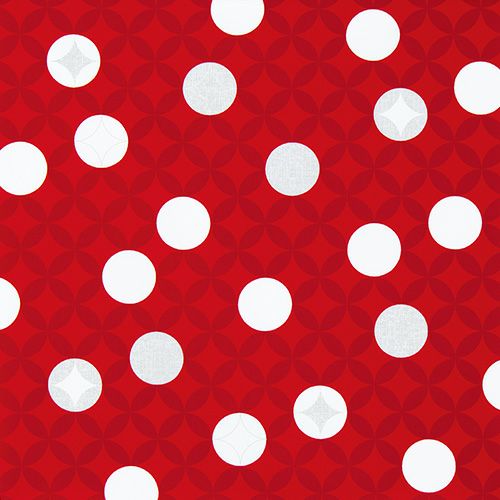 風呂敷 70cm 七宝 アカ(白ドット)【限定数10】