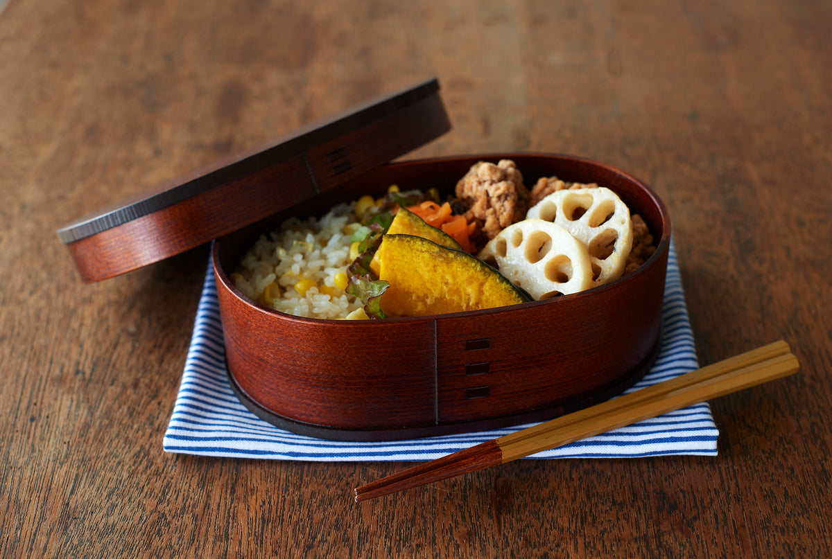 小判弁当（中）ふき漆 オンラインストア限定商品 - 大館工芸社