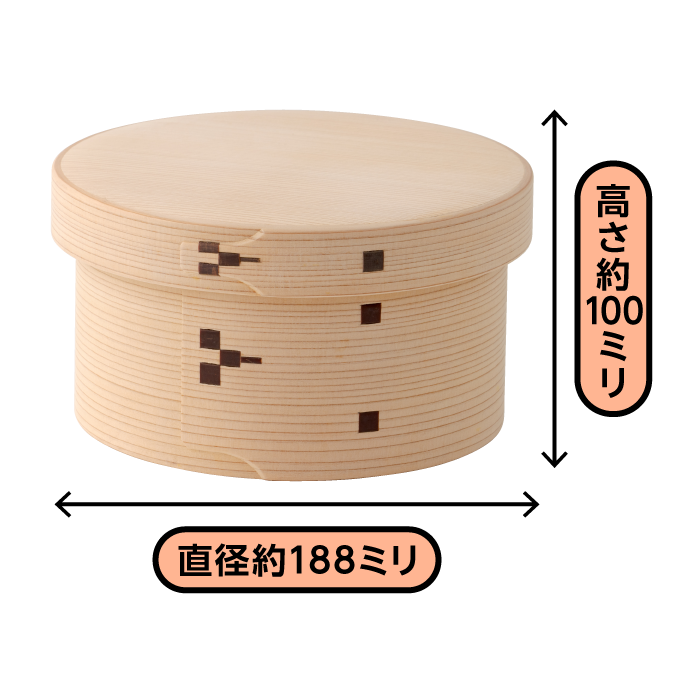 おひつ隅丸(六寸木地仕上)