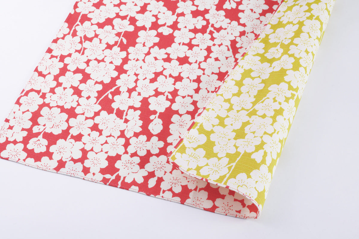 ハンカチ ピンク/グリーン