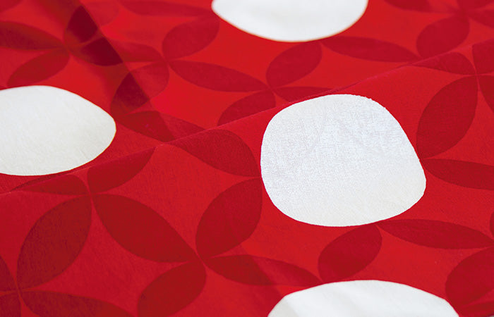 風呂敷 70cm 七宝 アカ(白ドット)【限定数10】