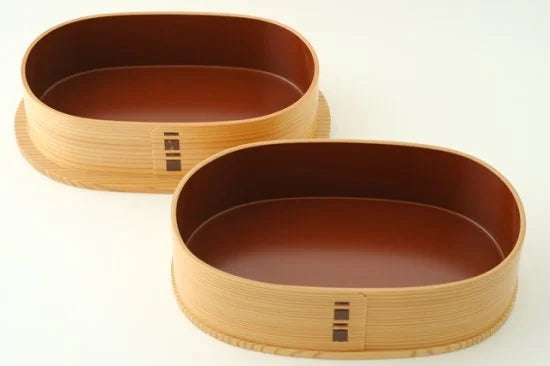 大館曲げわっぱ 小判型弁当(大)古代朱 小判弁当(大)古代朱 - 大館工芸社