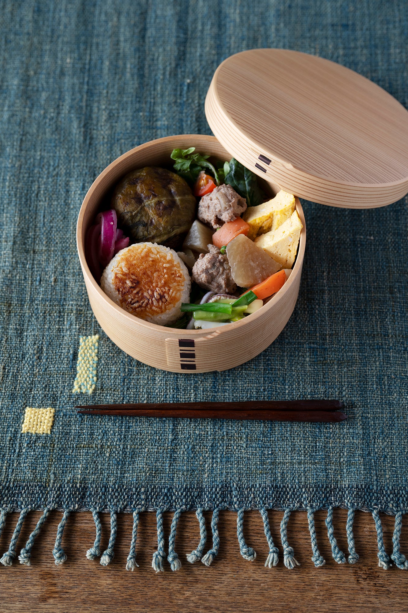 丸弁当（大）【オンラインストア限定商品】曲げわっぱ　わっぱ弁当　bento box